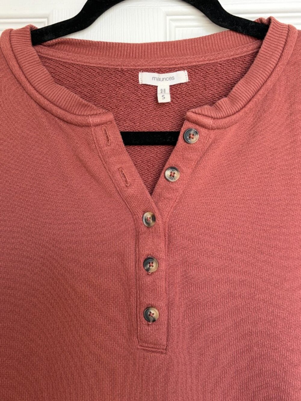 Maurices 1/4 Button Crewneck Sweatshirt - Picture 2 of 2